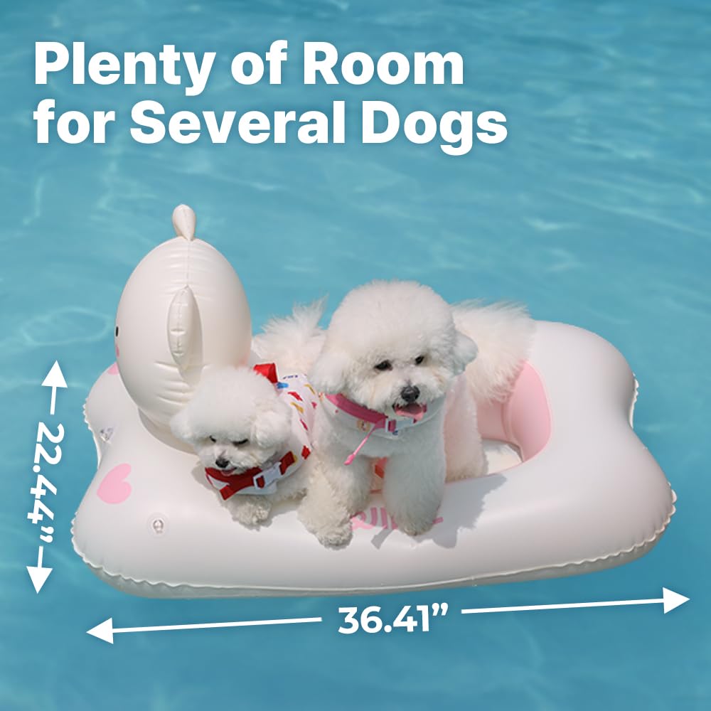 Amazon.co.jp: WINIZ 犬用浮き輪 - ピンクベアデザイン 空気注入式