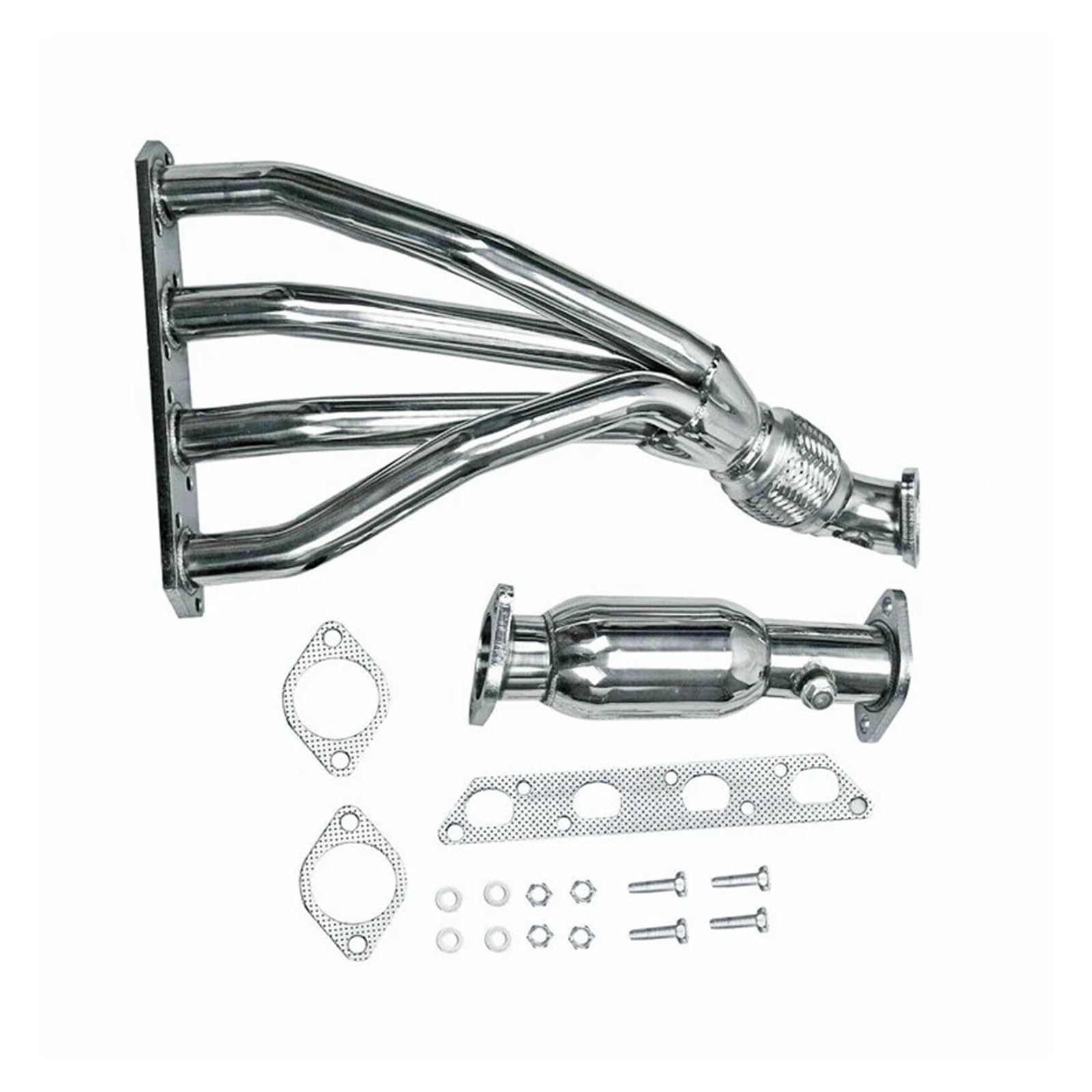 Xuanqingyi Store Kolektor wyścigowy ze stali nierdzewnej i rura testowa kompatybilne z Mini kompatybilne z Cooper 02-06 R50 R52 R53 1.6L podstawa