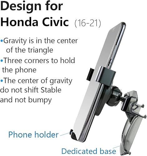 Miniatura 6 de LUNQIN Soporte de teléfono de coche para Honda Civic Auto Accesorios de navegación Interior Decoración Móvil Teléfono Móvil Soporte de Teléfono