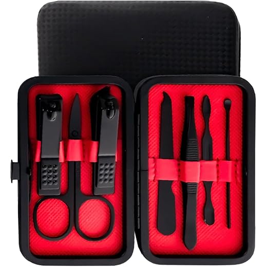 Gleva Stainless Steel Manicure Set (Set of 7)