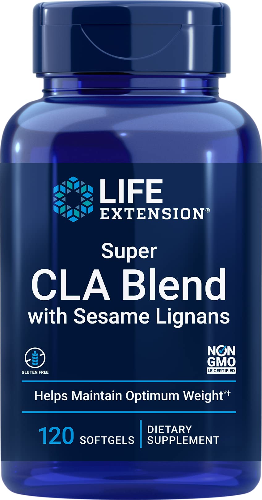 Life Extension Super CLA Blend with Sesame Lignans, conjugated linoleic Acid, Sesame Seed Extract, Weight Management, Body Composition, Gluten Free, Non-GMO, 120 softgels