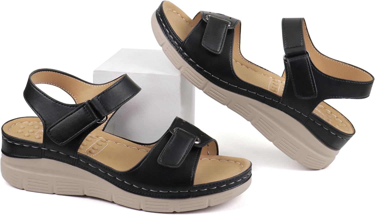 Ortho+rest Sandalias cómodas para caminar para mujer, sandalias de