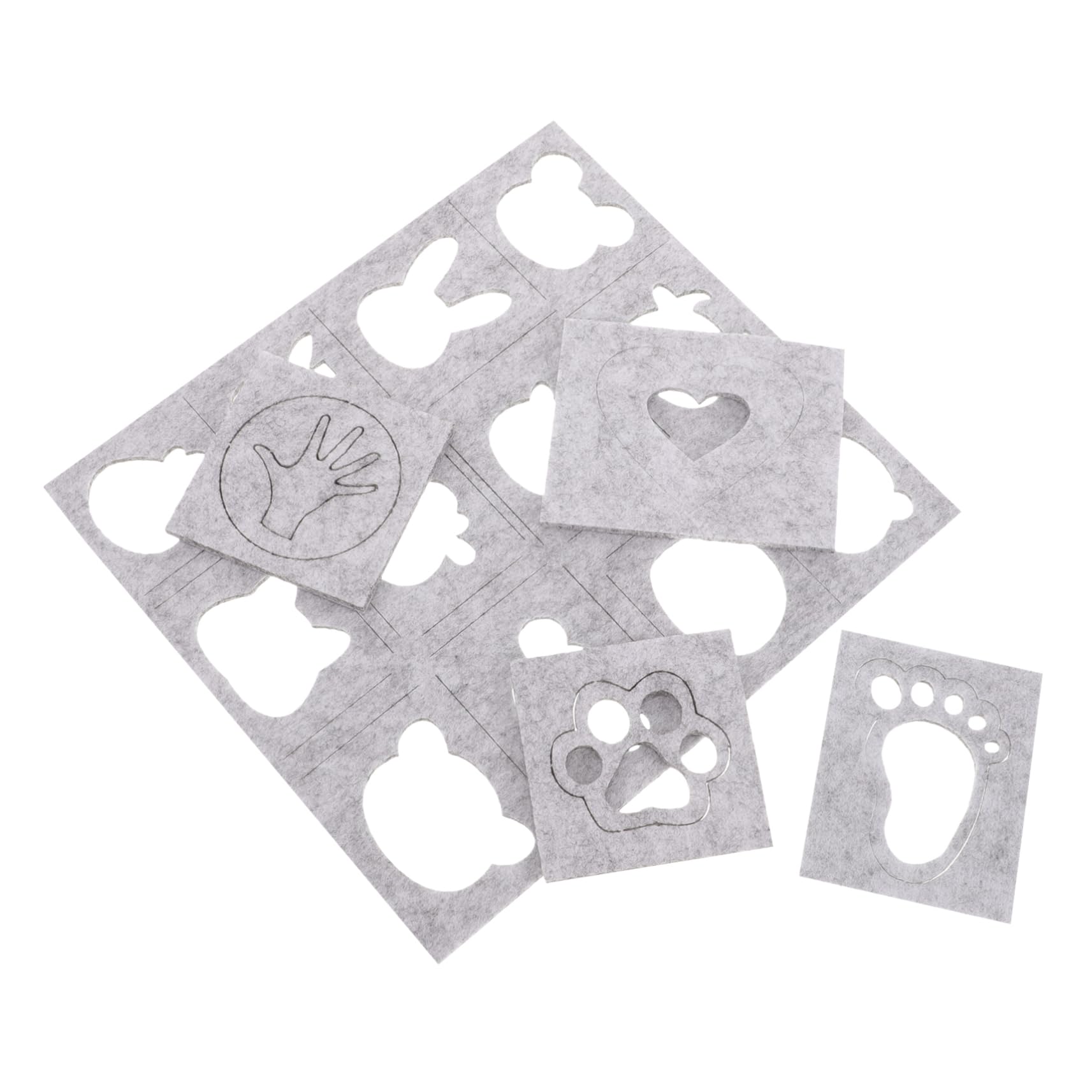 HOODANCOS 5pcs Woolen Felting Applique Molds DIY Craft Kit Needle Felting Stencils for Boys and Girls