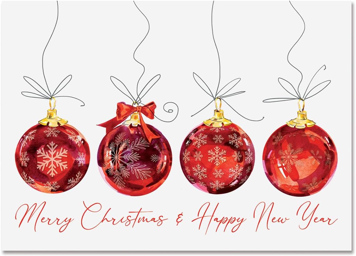 Current Joyful Ornaments Personalized Christmas Greeting