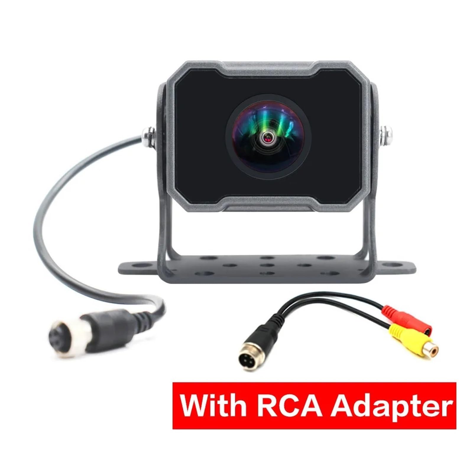 Cámara Visión Trasera CVBS para Coche Camión CCD AHD 1080P para Autobuses Escolares Remolques Camionetas Vehículos Recreativos Cámara Marcha Atrás Coche(AV)