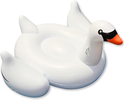 Swimline 90621 - Flotador inflable gigante de cisne para piscina paquete de 1 color blanco