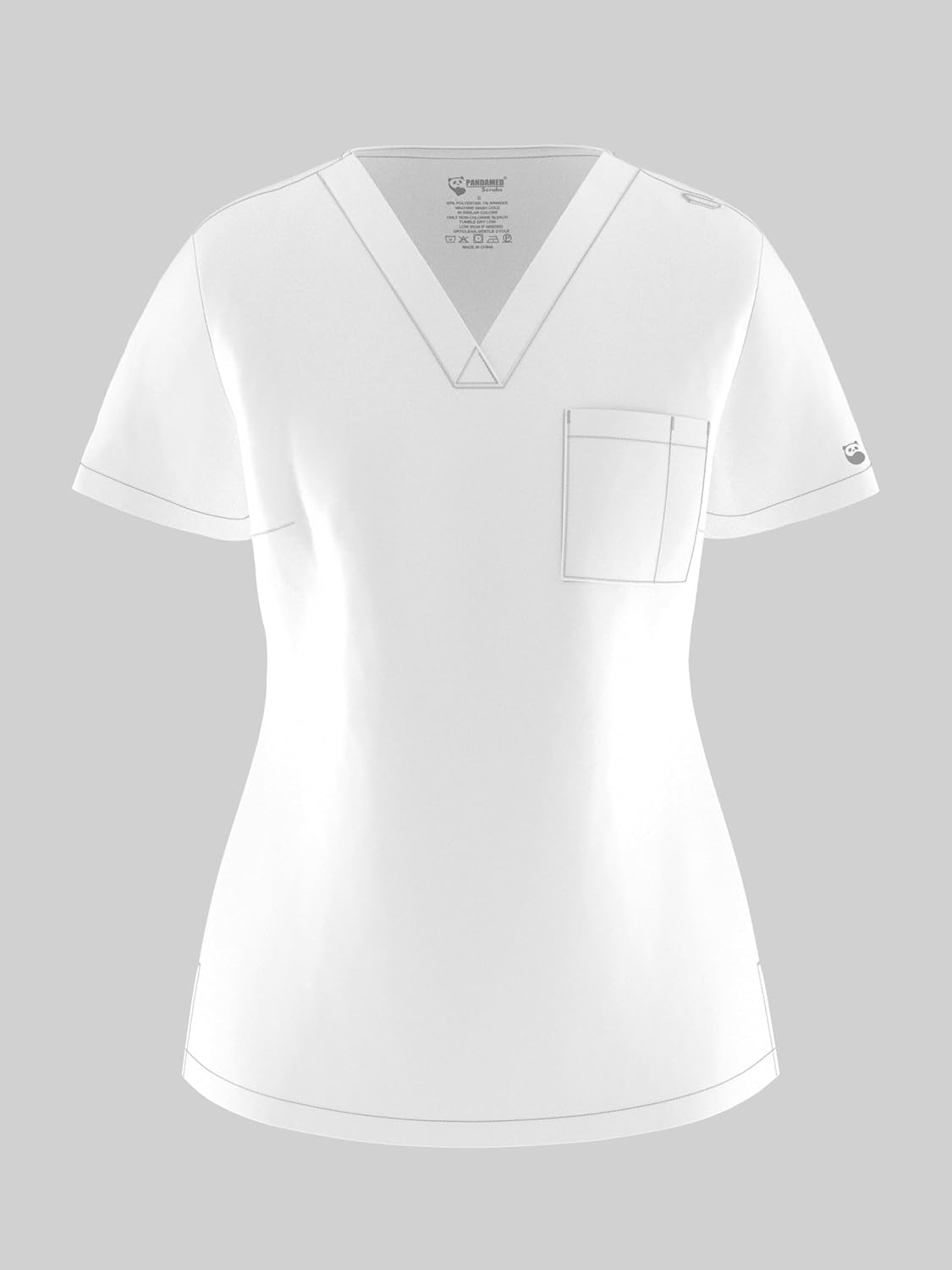 Stretch Skinny Scrubs Set for Women, V-Neck Scrubs Top & Skinny Pants with 5 Pockets, Medical Uniforms for Women JYC310