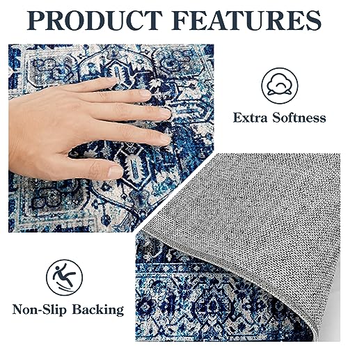 Lahome Boho Washble Hallway Runner Rug - 2X6 Runner Rug Non-Slip Carpet Runner Throw Stain Resistant Non Skid Kitchen Rug Runner Laundry Room Rug thumb #3