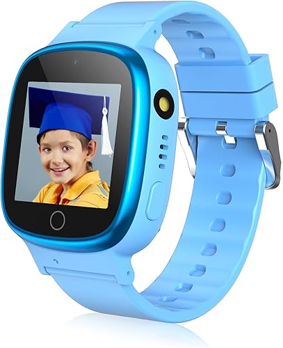 DERUI Reloj inteligente para niños con 26 videojuegos, cámara selfie, reproductor de video, podómetro, cronómetro, reloj despertador, linterna,