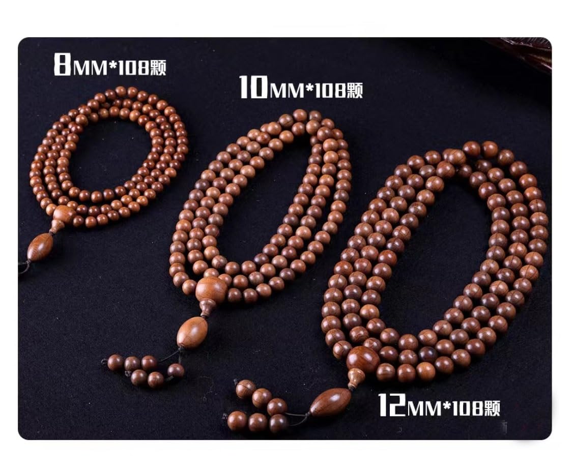 Koraliki modlitewne, bransoletki z koralików, bransoletka z 108 koralików Liudao Wood Handstring Budda koraliki biżuteria naszyjnik do jogi medytacji buddyjskie koraliki różańca mankiet biżuteria(10mm