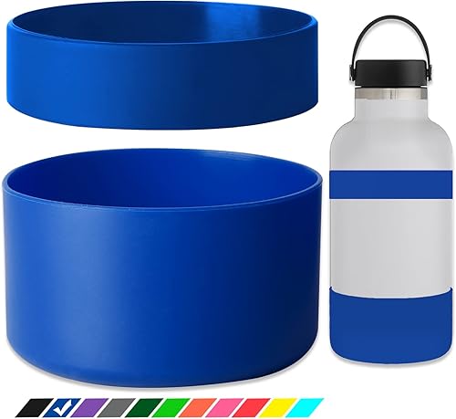Greant Funda protectora doble para botella de agua compatible con Hydro Flask, funda flexible de silicona compatible con funda Hydroflask, funda