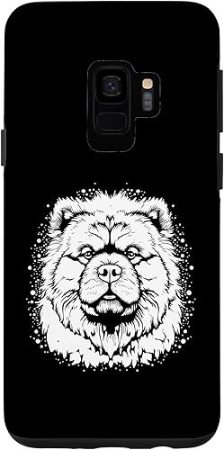 Galaxy S9 Chow Chow Dog Breed White Paint Splatter Art Case