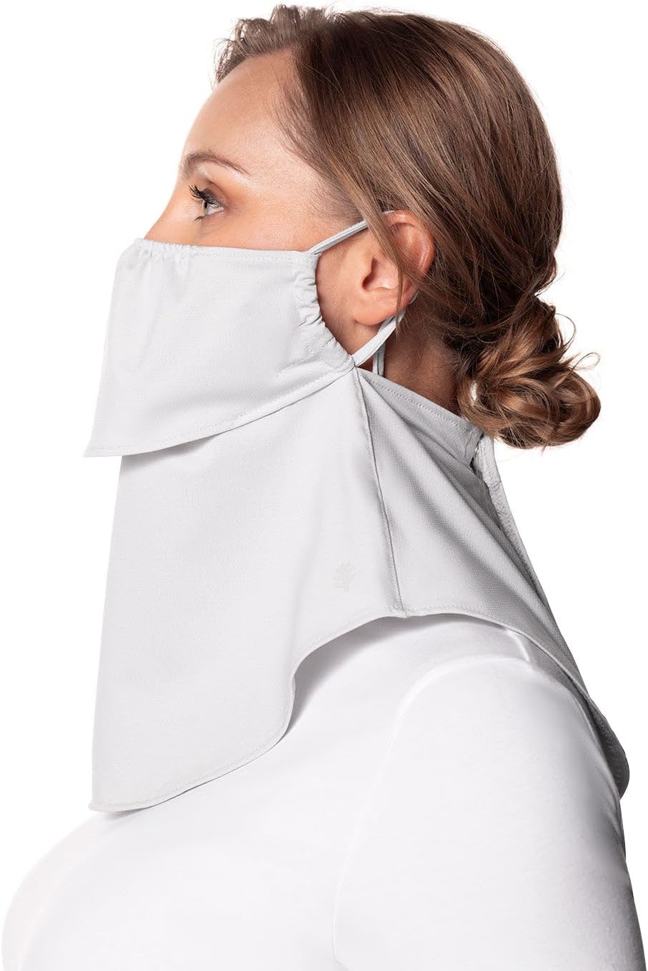 Coolibar UV Face Mask with Neck Coverage - UPF 50+ Sun Protection - Vermilion in Sleek Grey