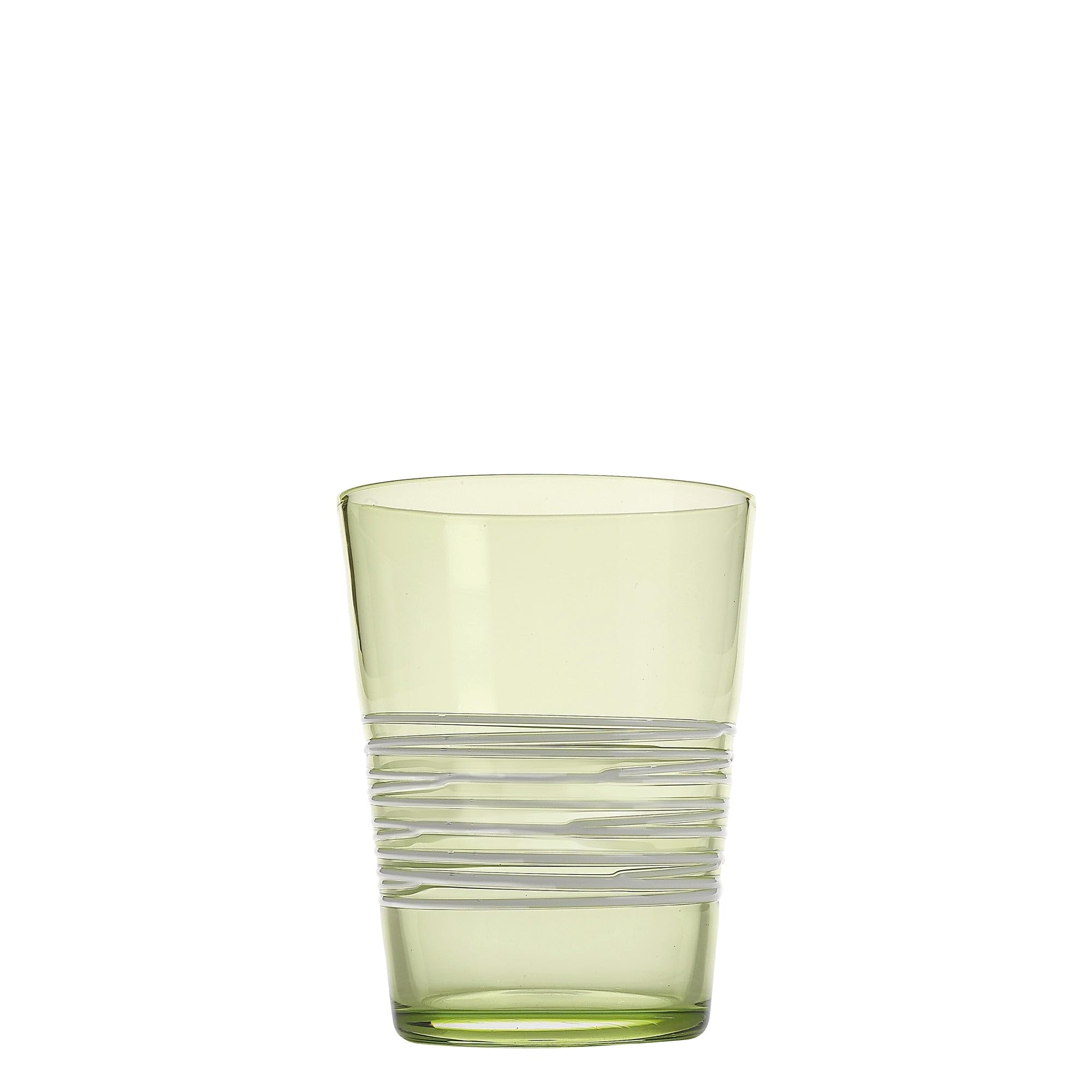 Vaso de vidrio de color verde manzana Zafferano Filante para cristalería
