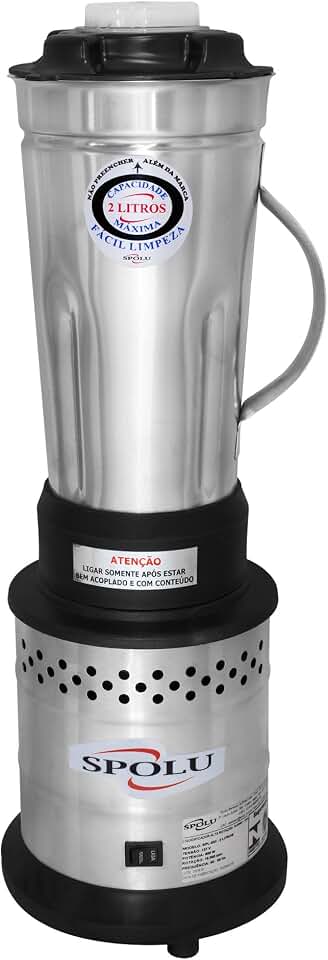 Liquidificador Industrial Alta Rotação 2 Litros 800w Inox Spolu 220v Mb SHOPP