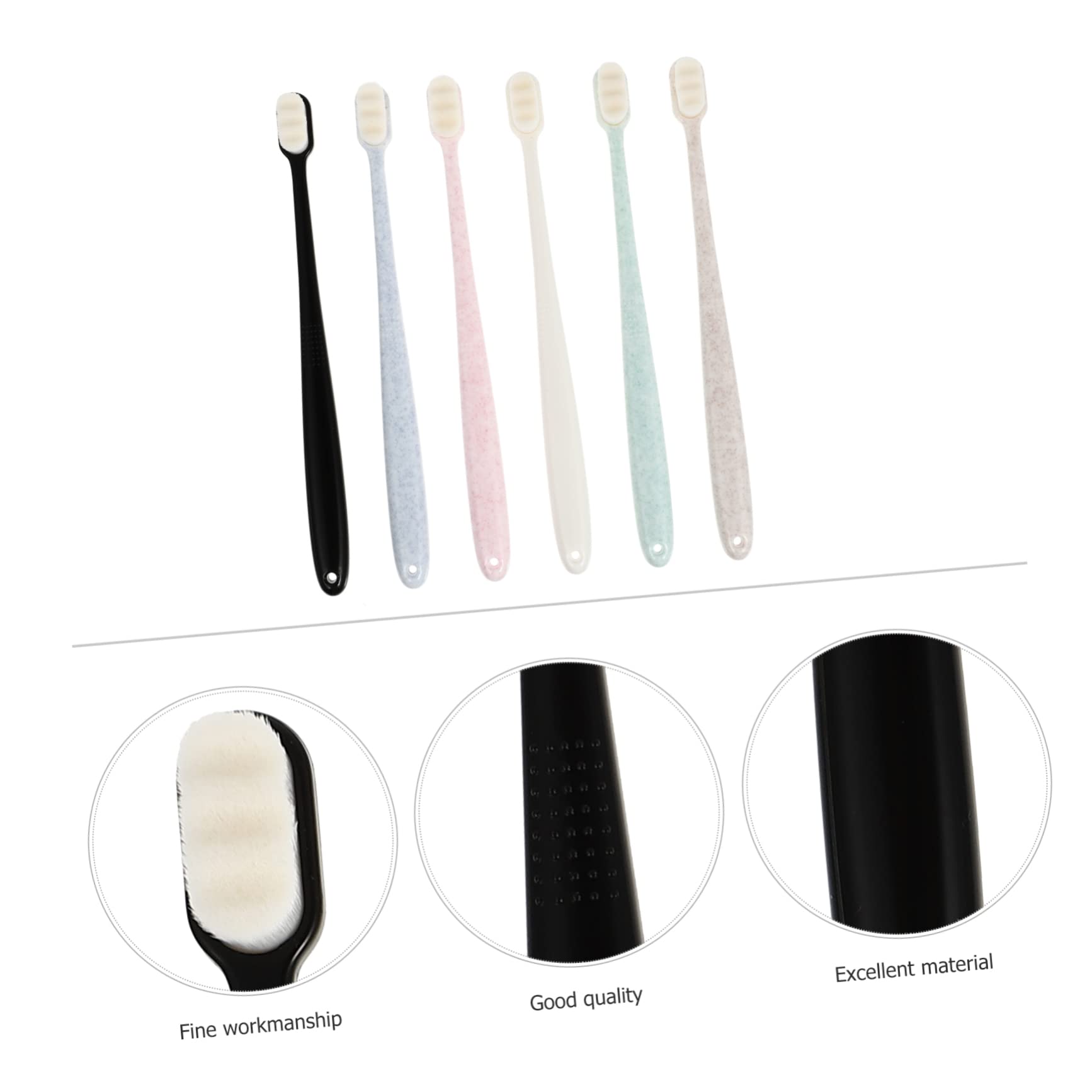 CALLARON 3 Series Cepillo De Suave Toothbrush Escova Dentes Cepillo De De Cerdas Suaves Cepillos De A Granel Cepillos De Caseros Limpieza 6 Piezas*3