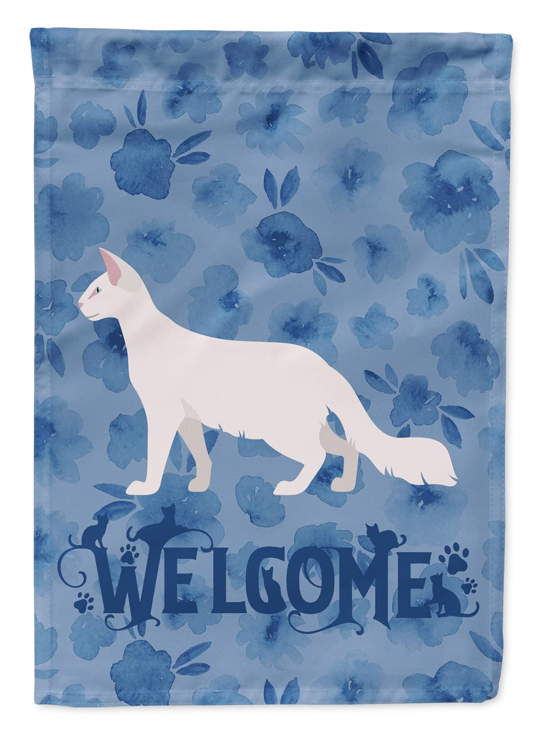 Drapeau extérieur chat Oriental Longhair grand format Caroline's Treasures toile de bienvenue