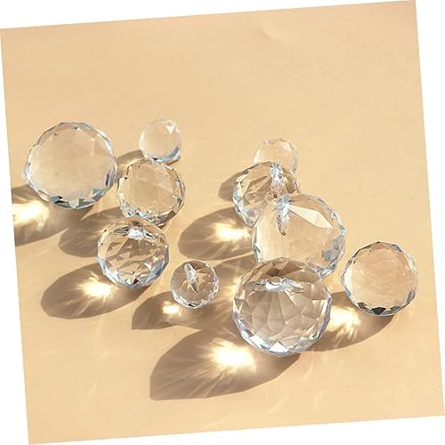 Miniatura 8 de 4 adornos de Yule para colgar, adornos colgantes de cristal, agujeros perforados, prisma colgante, atrapasoles de cristal, cristal facetado,