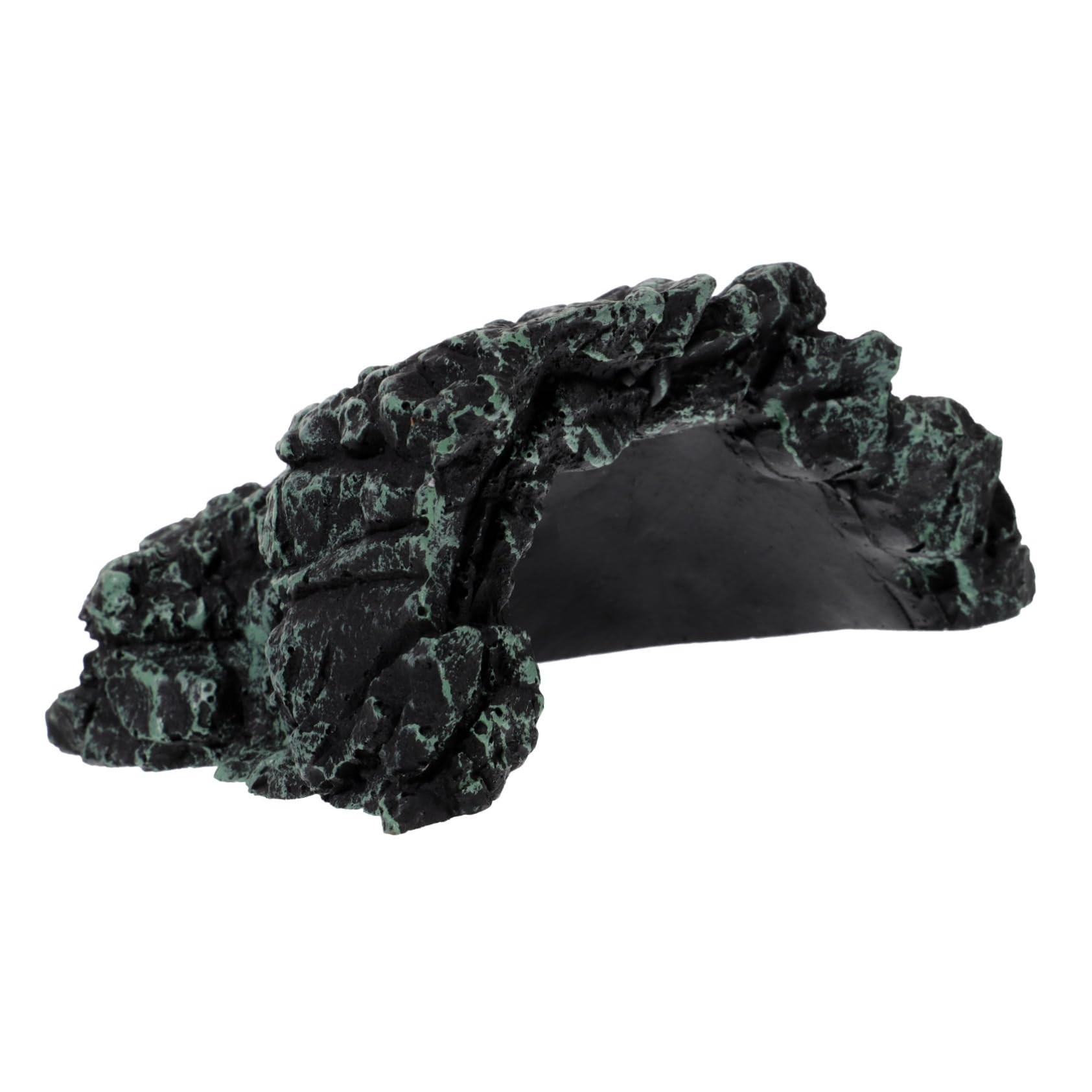 Mikikit Reptile Cave Resin Rock Basking Platform Creative Turtle Ramp and Hiding Habitat for Turtles Lizards Frogs and Snakes Durable Aquarium Decor for Relief