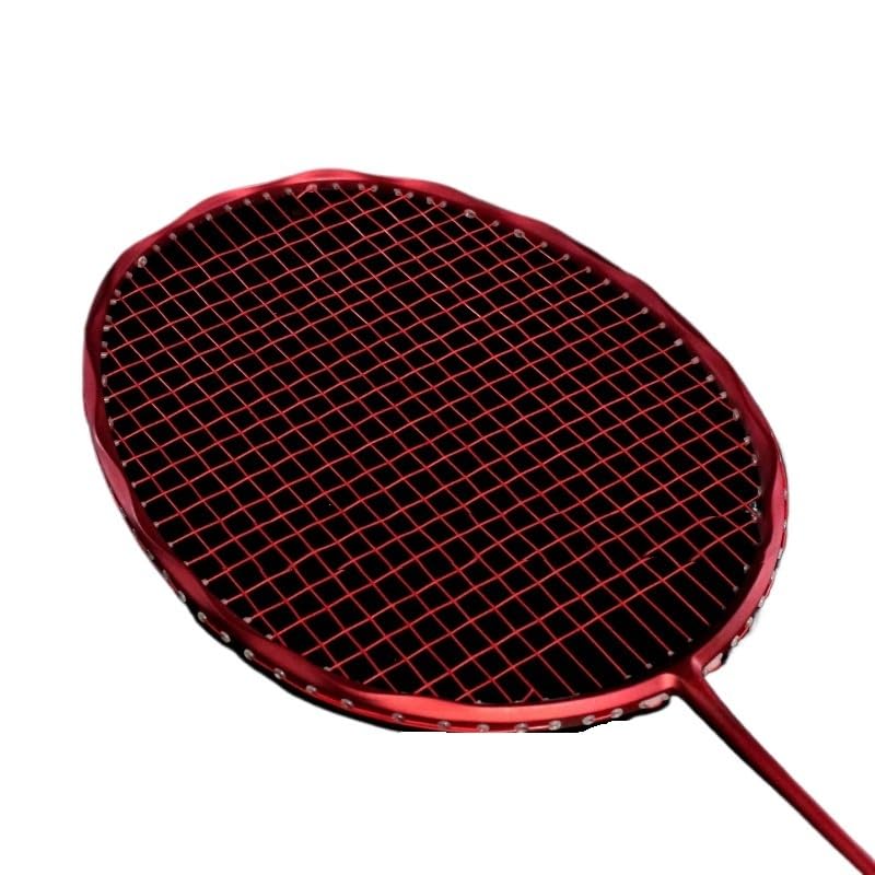 Badminton Set Racchette da Badminton in Fibra di Carbonio ultraleggere 5U 75-79 g con Corde Colorate, Tipo offensivo, Racchetta Sportiva