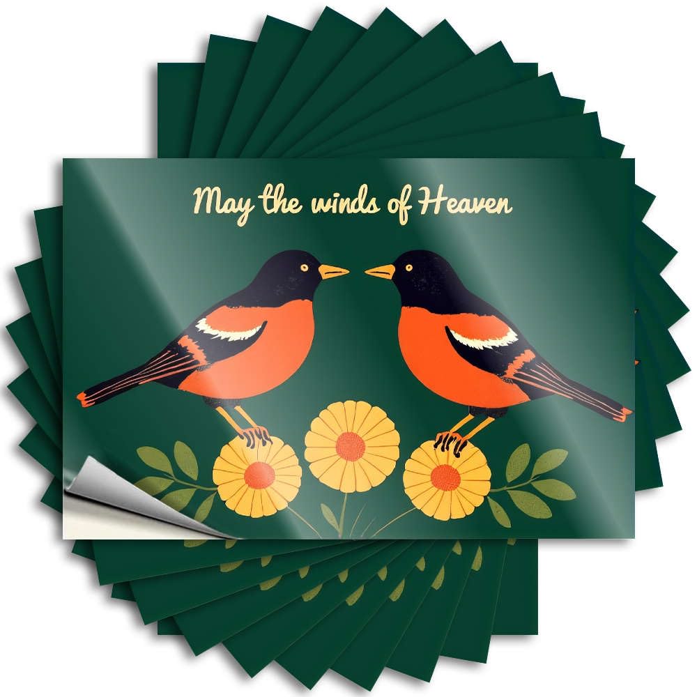 Plush, Sticker Hat May The Winds of Heaven Blow Gently. | Inside Cool Decor(12X18CM)