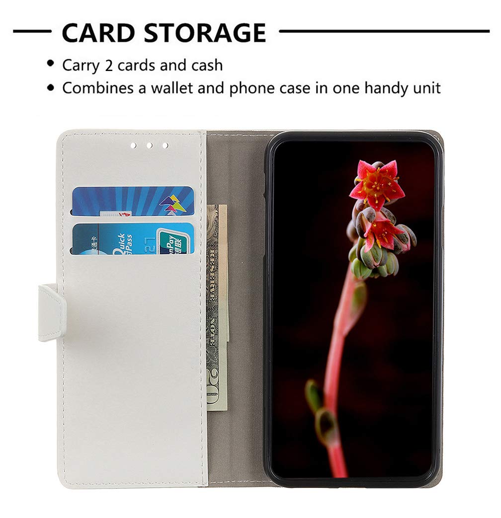 HAOYE Flip Case per Huawei Y6s, Custodia in Pelle PU Premium Antiurto Con Supporto/Magnetico/Portafoglio/Card Slot, Rosso