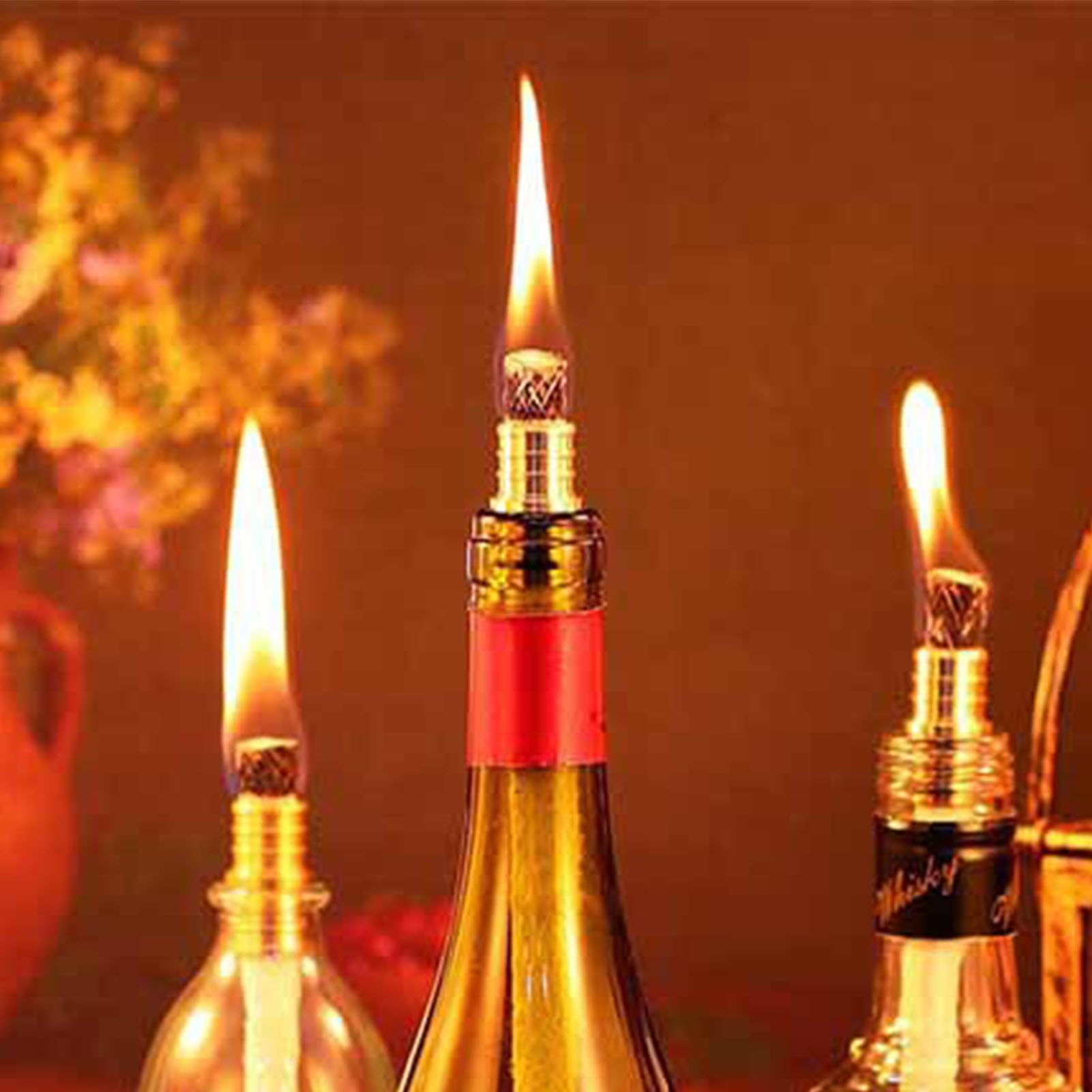 10 stoppini per Bottiglia di Vino, Design Guarnizione stoppino per Bottiglia di Vino, Supporto per stoppino in Ottone, Accessorio di Ricambio per Bottiglia di Vino