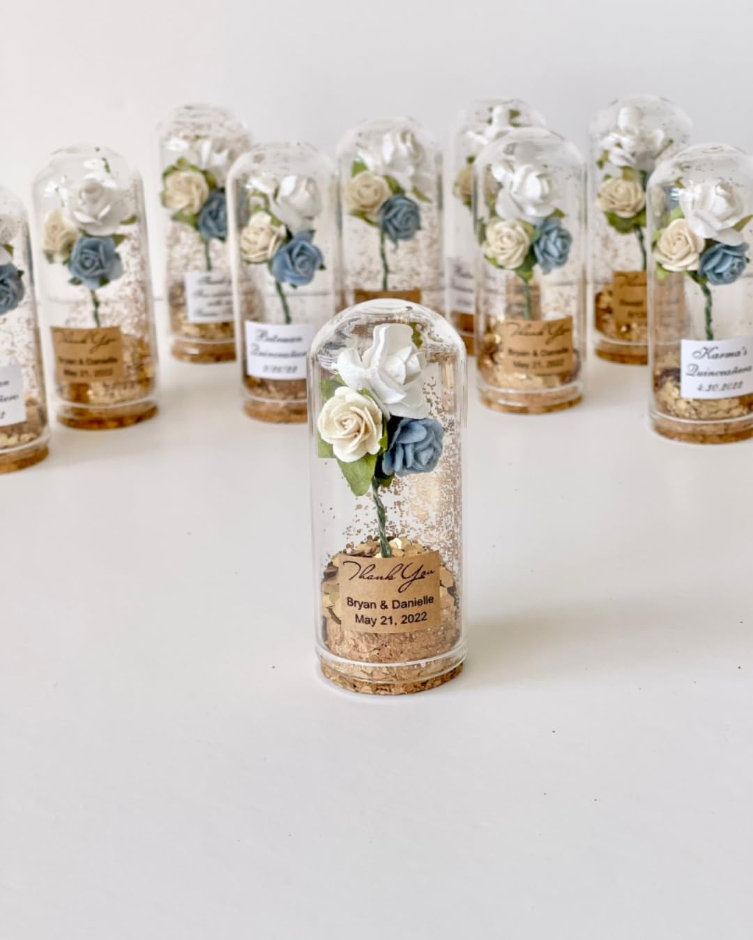Lot de 10 faveurs de mariage pour invités, dômes en verre, dôme cloche, cadeaux personnalisés