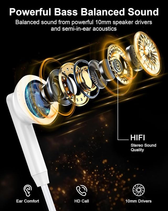 KIXWAY Type C Headphones for iPhone 17/16/15 Pro Max, Samsung S22 - Image 5