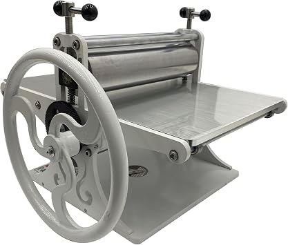 BEILOCKERY 12.9" x 19.7" Manual Slab Roller Printmaking Press Machine for Copperplate Woodblock Printing, Studio Printing Tabletop, Adjustable Height, for Gravure & Relief Printing, White