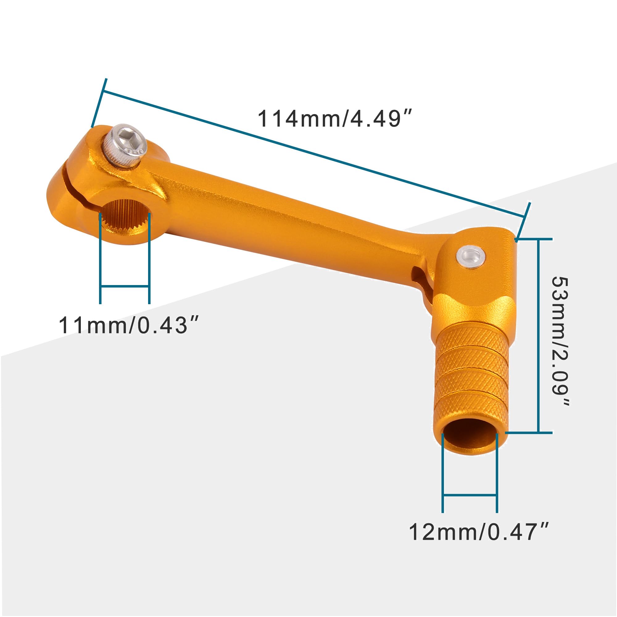 GOOFIT CNC 114mm Dorado Gear Plegable Aluminio Motocicletas palancas Cambio Que Puede Reemplazar para la mayoría Las Herramientas la Pozo Suciedad ATV UTV