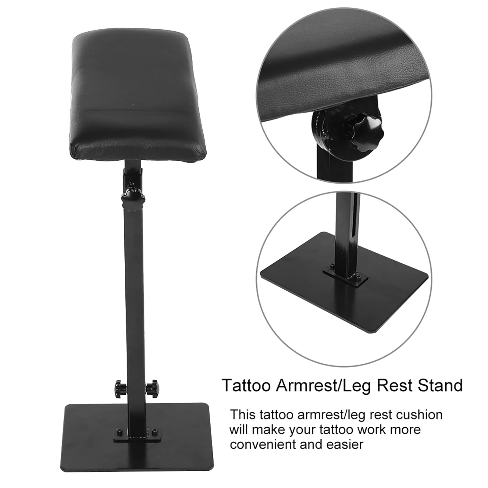 lyrlody Trípode de Reposabrazos para Tatuaje, Soporte de Descanso para Barra de Brazo Almohadilla Tattoo Altura Angulo Ajustable Soporte para Brazos con Cojín de Esponja Suave