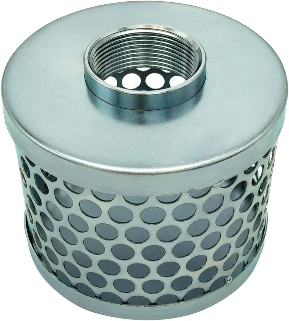 Round Hole Suction Strainers for Pump, Plated Steel (2")