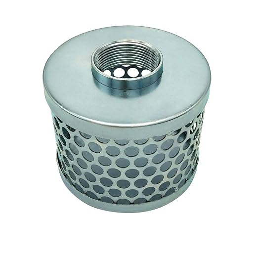 Round Hole Suction Strainers for Pump, Plated Steel (2")