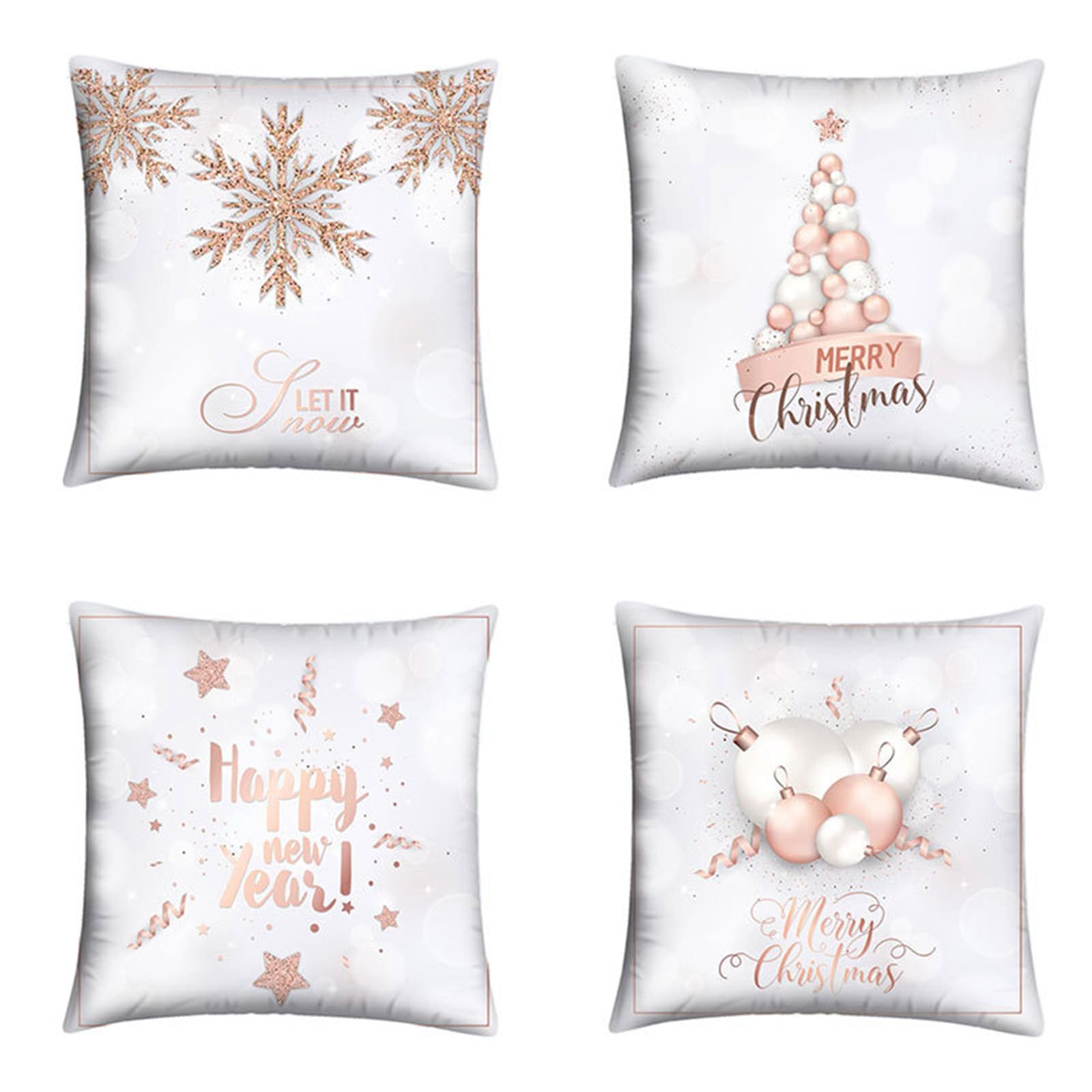 Housses de coussin flocon de neige double face en lin pour embellir votre canapé de salon