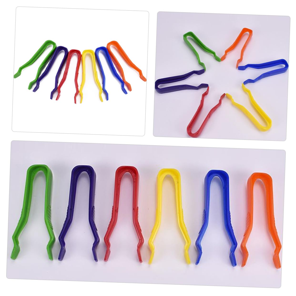 Yardwe 3 Series Pinzas De Plastico Mini Ceja Rosario Material Elaboración Pinos Punteo Talón Con Para Pinzas De Primeros Auxilios Alfiler Páginas 6 Piezas*3