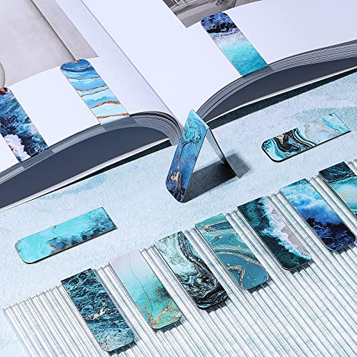 24 Pieces Magnetic Bookmarks Assorted Ocean Bookmark Magnetic Page Markers Magnetic Page Clips For Women Students Teachers Book Lovers Reading, Multi Ocean Patterns #TOP6