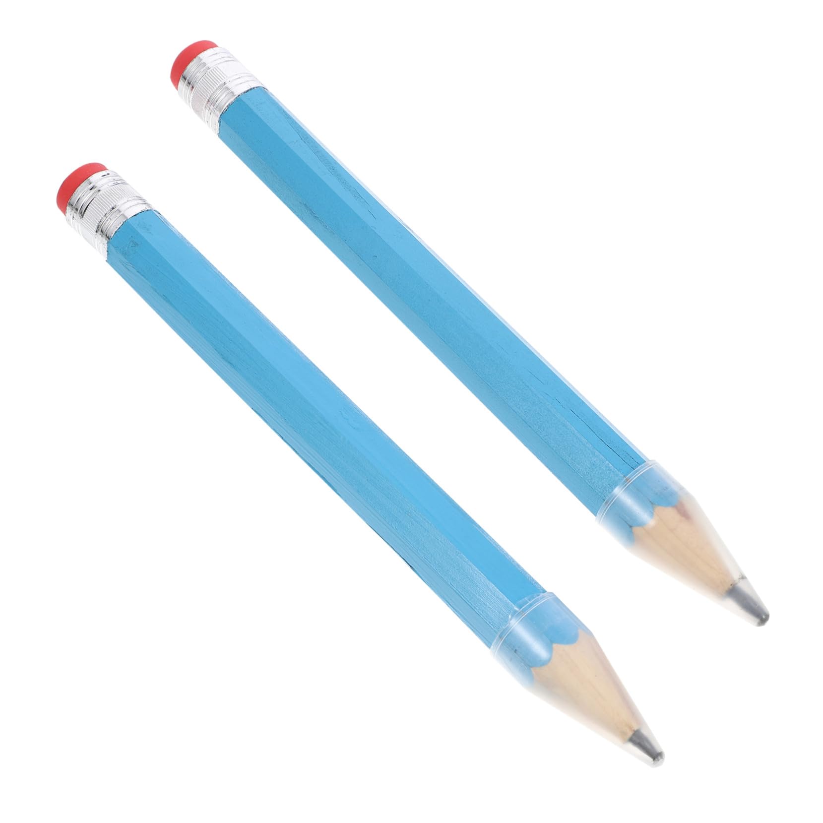 Veemoon 2pièces Crayons Géants Bois De Grands Crayons Pour Dessin Et Écriture Accessoires De Papeterie Bleu