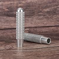 Vista 3 de Perillas para cerradura de puerta, 4 piezas de aleación de aluminio para puerta de automóvil para Benz A B E CLA GLA GLC GLK clase (plateado)