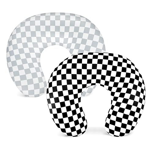 DILIMI Paquete de 2 fundas de almohada de lactancia, funda elástica extraíble para almohadas de lactancia, funda ultra suave y cómoda para bebés