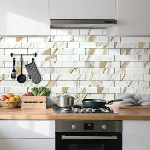 Miniatura 2 de DICOFUN Azulejos de pared con aspecto de piedra arenisca, azulejos de PVC de 12 x 12 pulgadas de grosor para salpicaduras de cocina, 10 hojas