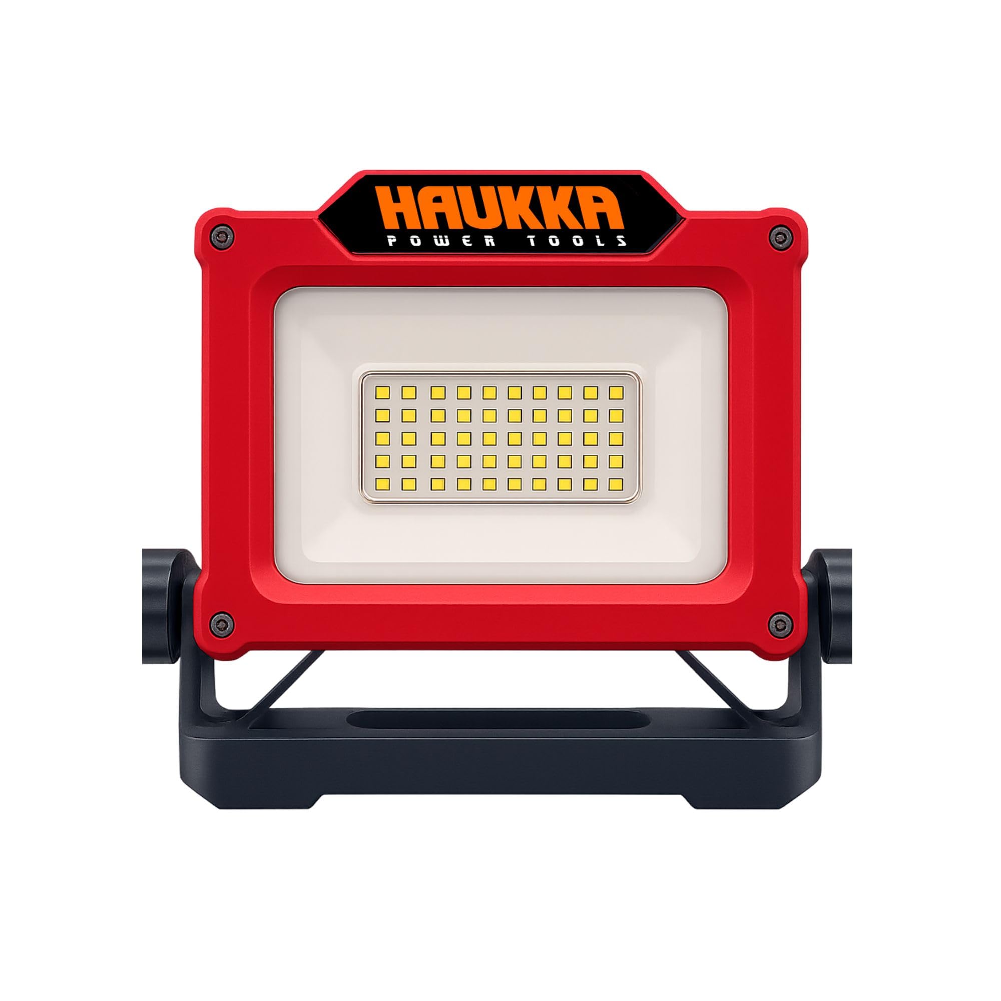 Luz de Trabajo LED con Batería Incluida 18-21V 4.0Ah | Foco Recargable 3000 lm con USB, 3 Modos de Luz y Base Plegable | Compatible con Herramientas Profesionales 18V | Haukka | Recargable