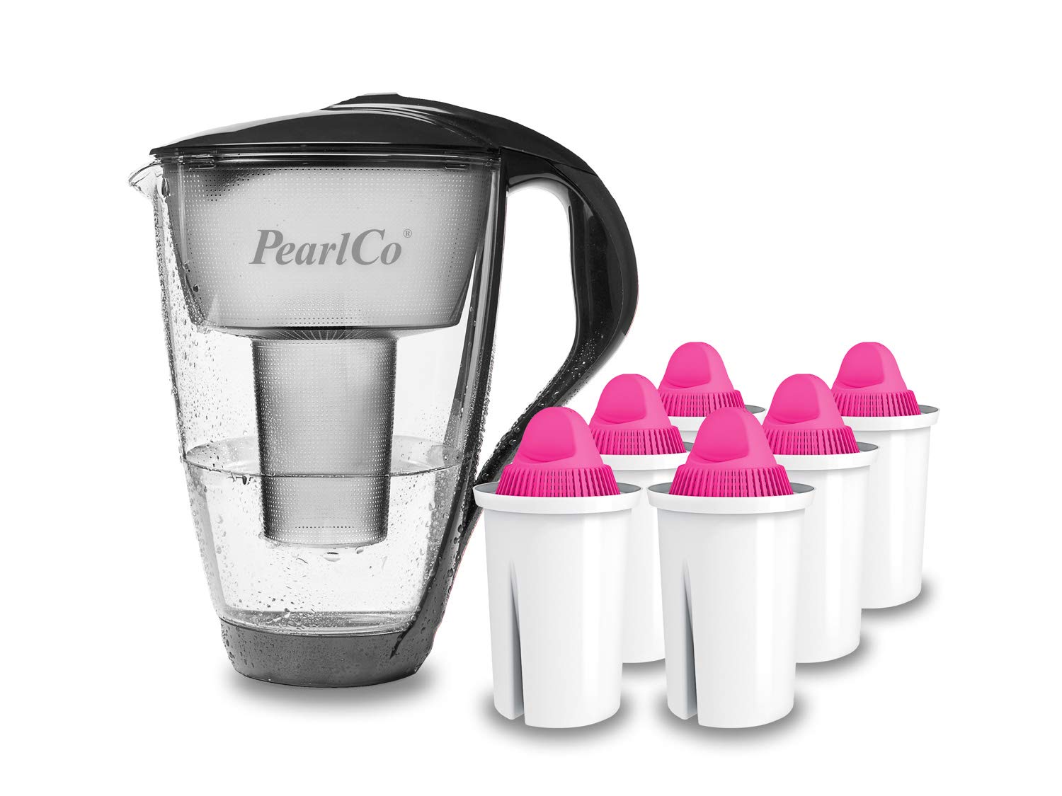 Caraffa Filtrante Purificatrice d'acqua da 2 litri + 3 Cartucce Filtro