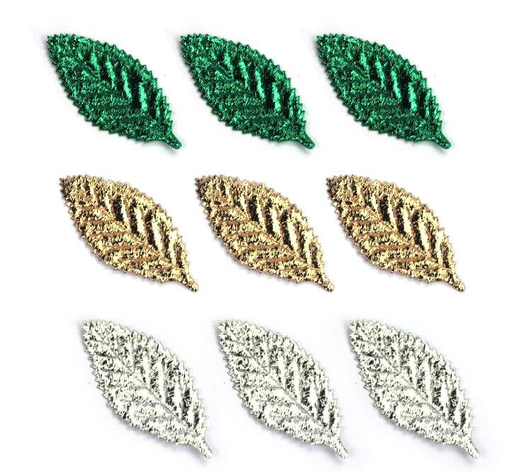 Image of YYCRAFT Pack of 120PCS Metallic Leaf St. Patrick's Day Appliques /Craft,3 Colors