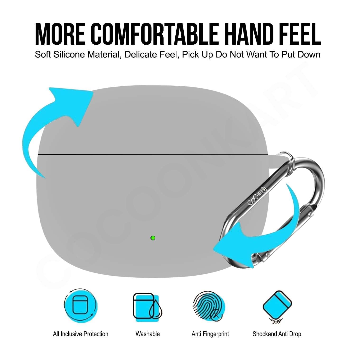 Soft Silicone Case Cover for OnePlus Nord Buds 4 Pro (Radiant Gray) — Amazon image 8