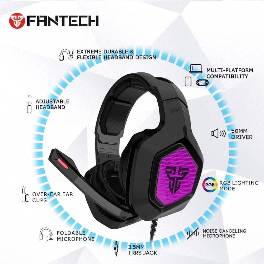 FANTECH MH83 OMNI RGB Gaming Headset - Noise Cancelation