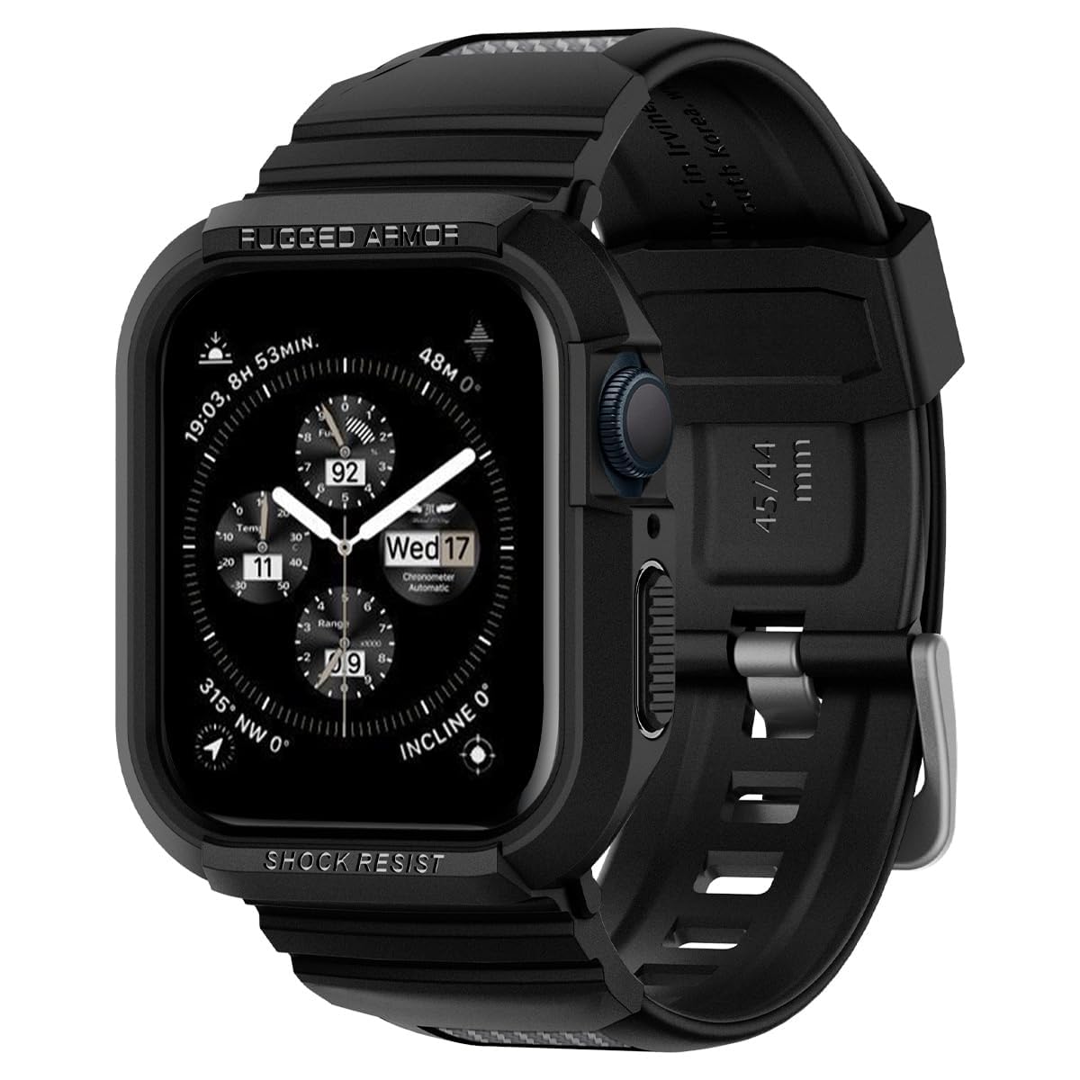 Sounce Rugged Armor Bands Compatible with Apple Watch Band Strap for iWatch Series 8 7 6 5 4 3 2 SE [Watch NOT Included] (42MM 44MM 45MM / 49MM Ultra, Black) (B0C5M4ZKB2) Amazon Price History, Amazon Price Tracker