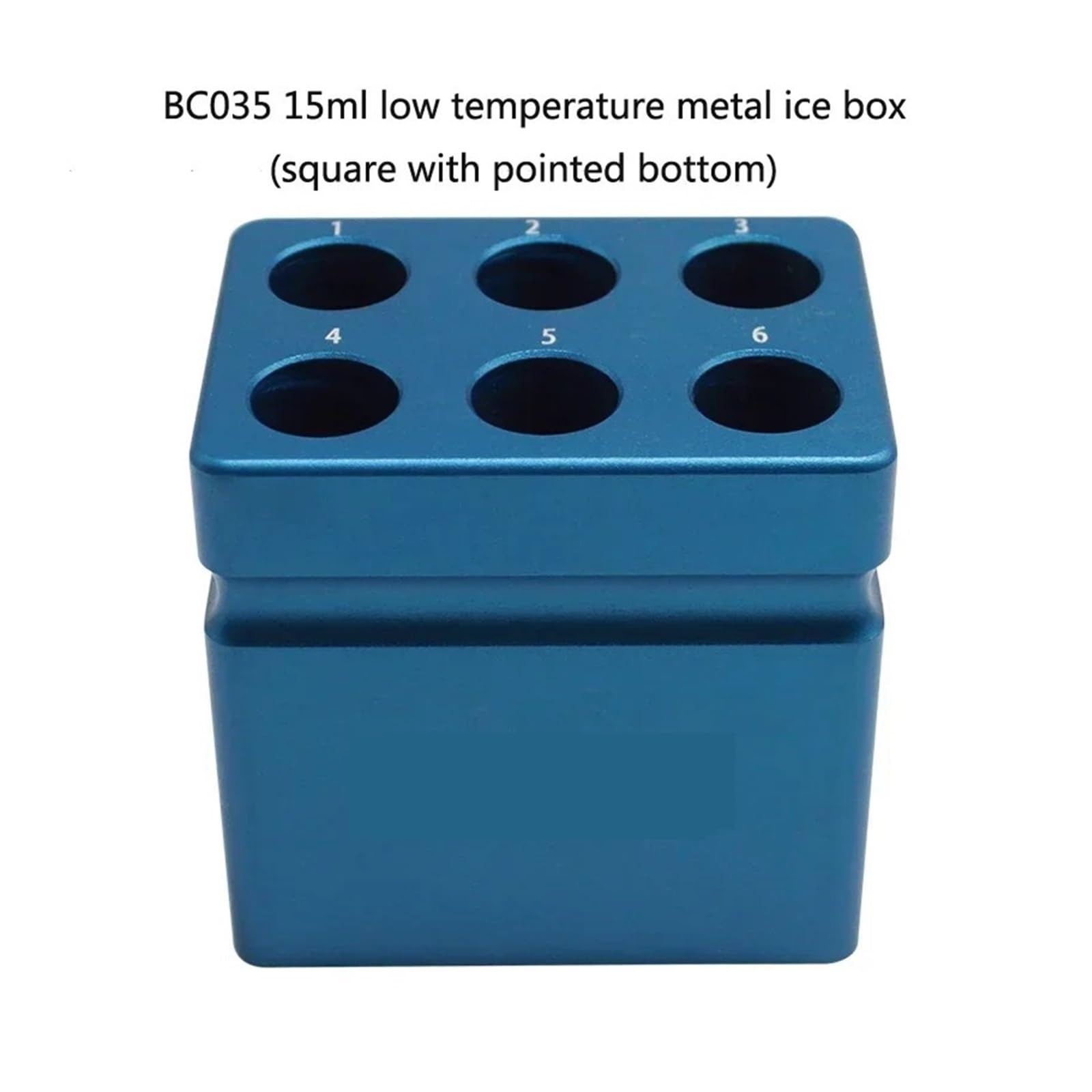 Tubo de centrífuga PCR de laboratorio de caja de hielo metálica de baja temperatura (0,2/1,5 ml/15 ml/50 ml)(BC037)