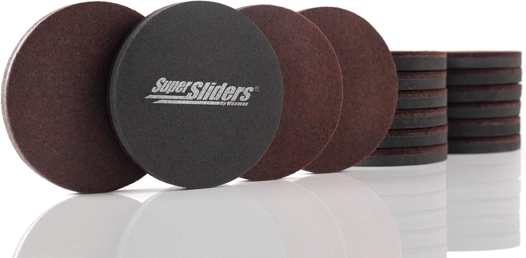 Super Sliders 3 1/2" Round Reusable Furniture Sliders for Carpet