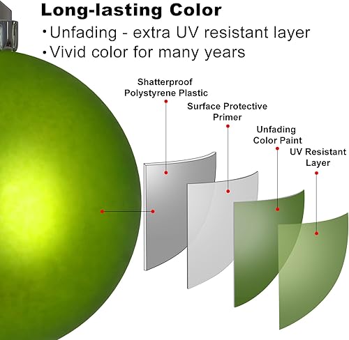 Vista 327 de 18 esferas medianas decorativas navideñas para árbol de Navidad, inastillables, para colgar, color púrpura, 2.5 pulgadas, paquete de 18